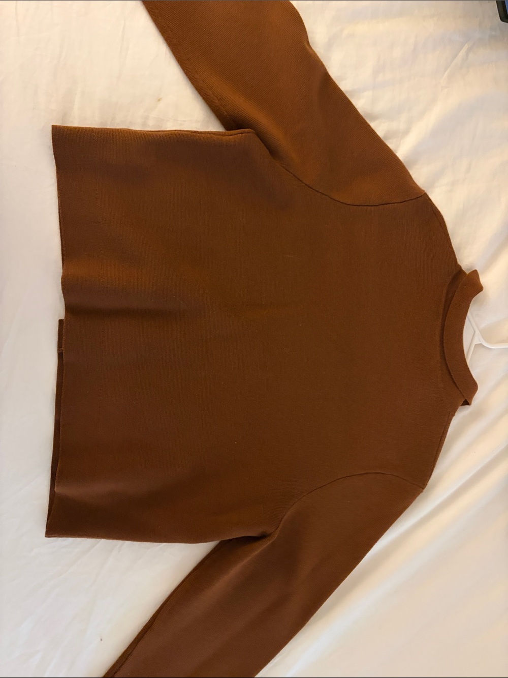 Sezane “Betty” Cardigan — Brown Wool-Blend Button Cardigan Jacket - Picture 5 of 5